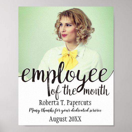 De fotowerknemer van de douane van het maandcertif poster (Voorkant)