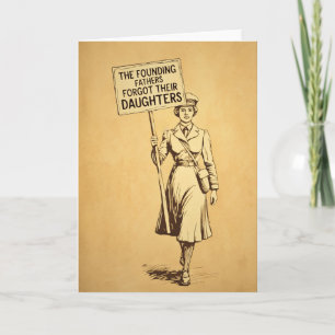 De Founding Fathers suffragette protestkunst Kaart