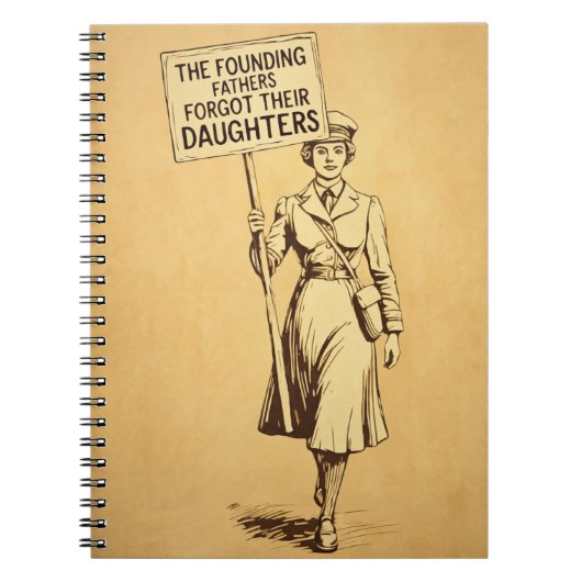 De Founding Fathers suffragette protestkunst Notitieboek (Voorkant)