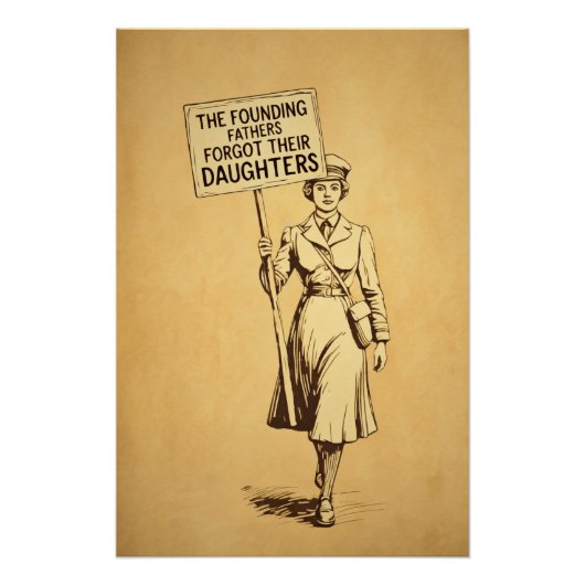 De Founding Fathers suffragette protestkunst Perfect Poster (Voorkant)