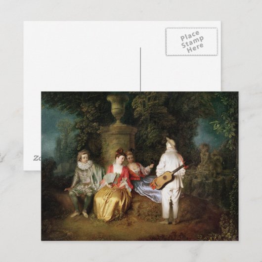 de Foursome, c.1713 Briefkaart (Voorkant / Achterkant)