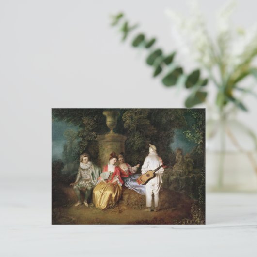 de Foursome, c.1713 Briefkaart (Staand voorkant)