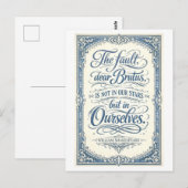 "De fout ... ligt in onszelf" Shakespeare Briefkaart (Voorkant / Achterkant)