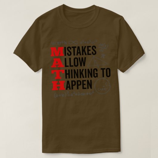 De fouten maken het mogelijk om te denken over Wis T-shirt (Design voorkant)