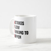 De fouten staan denken toe dat Wiskunde studenten Koffiemok (Voorkant links)