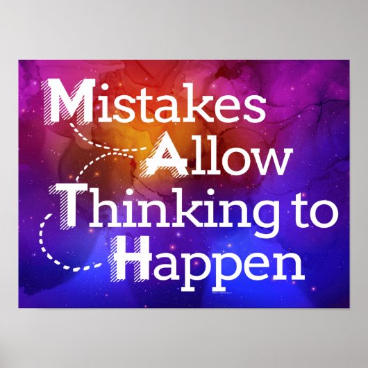 De fouten van de Acroniem van de wiskunde staan he Poster (Voorkant)