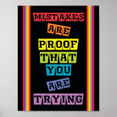 De fouten zijn bewijs dat u klaslokaal probeert poster (Voorkant)