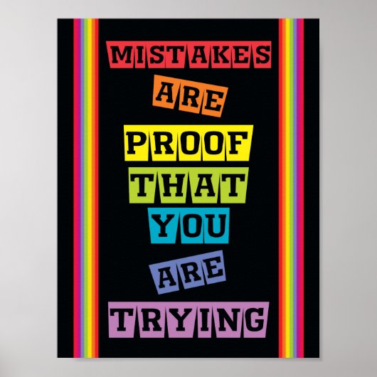 De fouten zijn bewijs dat u klaslokaal probeert poster (Voorkant)