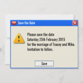 De foutenmelding van de geek sparen de Uitnodiging (Voorkant)