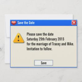 De foutenmelding van de geek sparen de Uitnodiging
