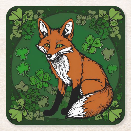 De Fox en de Shamrocks Kartonnen Onderzetters (Voorkant)