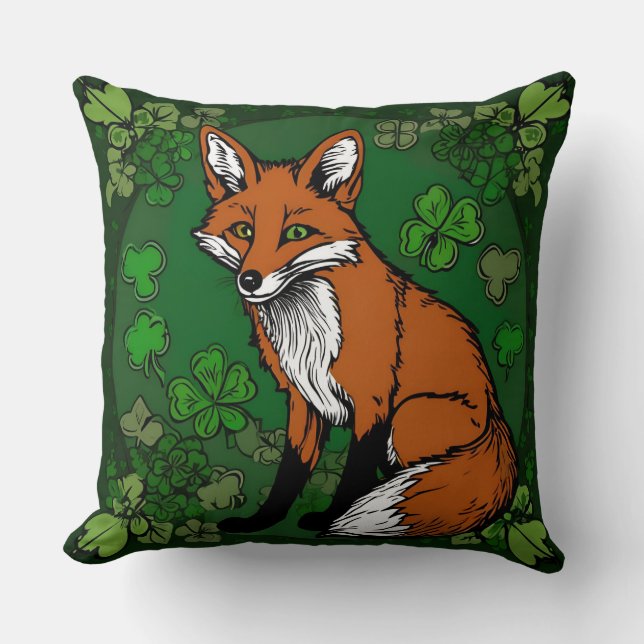 De Fox en de Shamrocks Kussen (Voorkant)