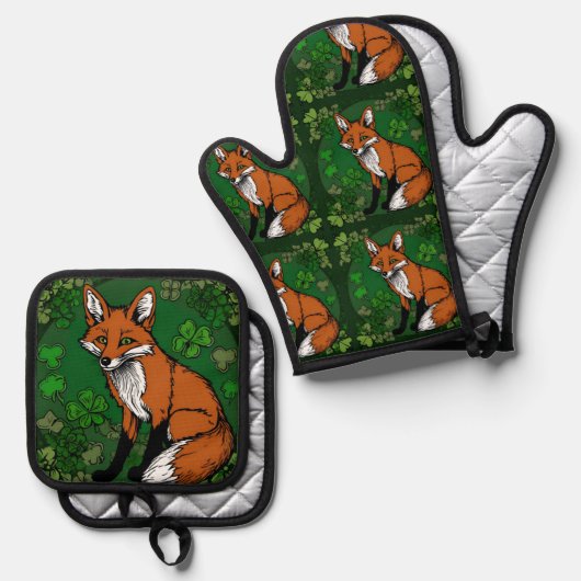 De Fox en de Shamrocks Ovenwant & Pannenlap Set (Voorkant / Achterkant)