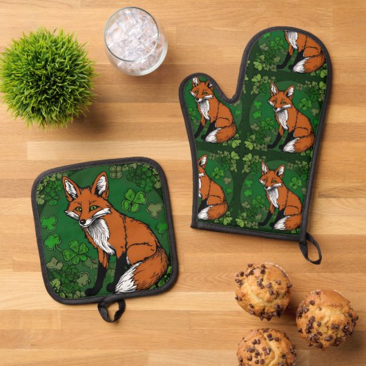 De Fox en de Shamrocks Ovenwant & Pannenlap Set (Top down)