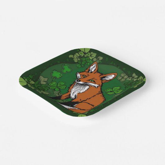 De Fox en de Shamrocks Papieren Bordje (Gebogen)