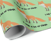 De Fox zegt… Grappig Internet meme Cartoon ontwerp Cadeaupapier (Rol Hoek)