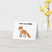 De Fox zegt… Grappig Internet meme Cartoon ontwerp Kaart (Gele Bloem)