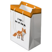 De Fox zegt… Grappig Internet meme Cartoon ontwerp Medium Cadeauzakje (Achterkant Gekanteld)
