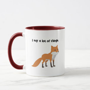 De Fox zegt… Grappig Internet meme Cartoon ontwerp Mok