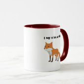 De Fox zegt… Grappig Internet meme Cartoon ontwerp Mok (Voorkant rechts)