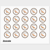 De Fox zegt… Grappig Internet meme Cartoon ontwerp Ronde Sticker (Vel)