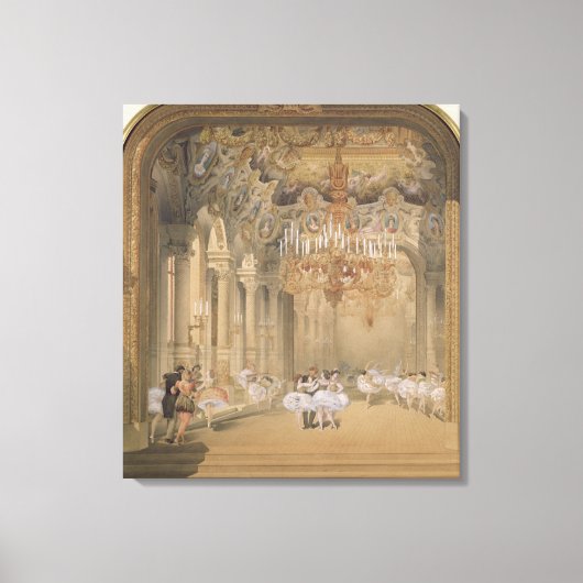 De Foyer van de Opera tijdens het interval Canvas Afdruk (Voorkant)