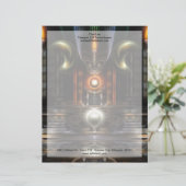 De fractale kunst van de troonzaal briefhoofd ontwerp (Staand voorkant)