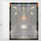 De fractale kunst van de troonzaal briefhoofd ontwerp (Voorkant / Achterkant)