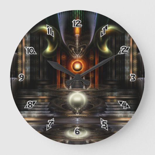 De fractale kunst van de troonzaal grote klok (Voorkant)