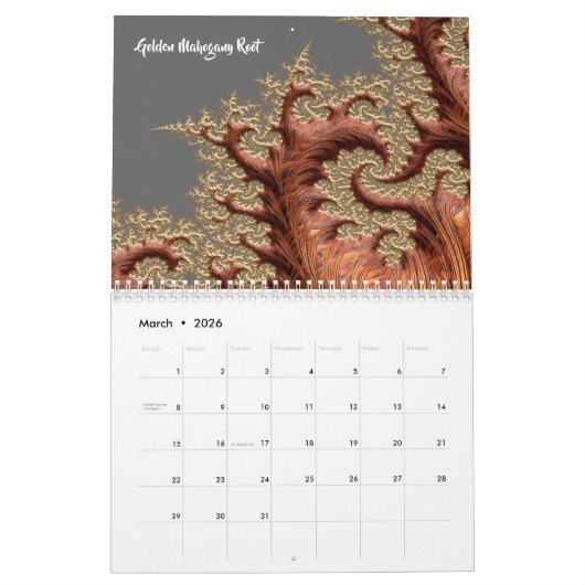 De fractale kunst van Shelli Fitzpatrick Vol. Kalender (Mar 2026)