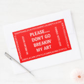 De fragiele Sticker van de kunstenaar (Envelop)