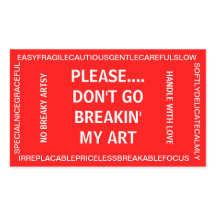 De fragiele Sticker van de kunstenaar