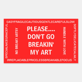 De fragiele Sticker van de kunstenaar