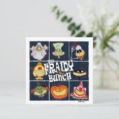 De Fraidy Bunch Fun Halloween Kaart (Staand voorkant)