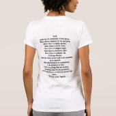 De Franciscan Cross en Prayer... T-shirt. T-shirt (Achterkant)