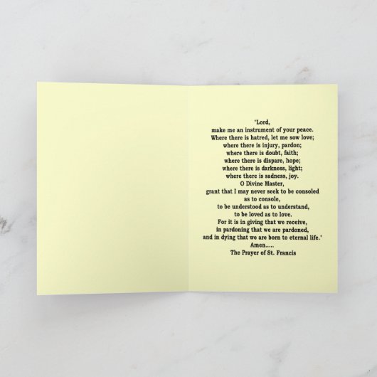 De Franciscan Kaart van de Groet van het Kruis en (Binnen)