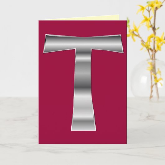 De Franciscan Kaart van de Groet van het Kruis en (Gele Bloem)