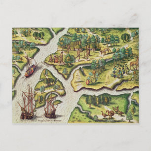 De Franse aantocht in Port Royal Briefkaart