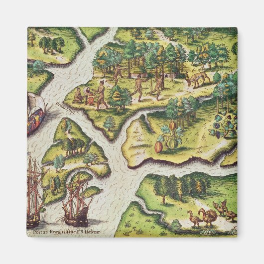 De Franse aantocht in Port Royal Magneet (Voorkant)