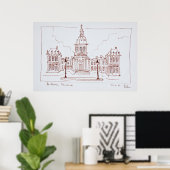 De Franse Academie | Parijs, Frankrijk Poster (Thuiskantoor)