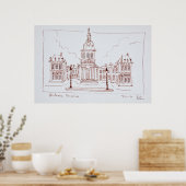 De Franse Academie | Parijs, Frankrijk Poster (Keuken)