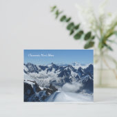 De Franse Alpen van Mont Blanc van Chamonix Briefkaart (Staand voorkant)