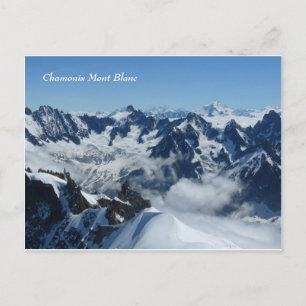 De Franse Alpen van Mont Blanc van Chamonix Briefkaart