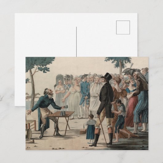 De Franse Antiek afdruk van de Magicus of de Verli Briefkaart (Voorkant / Achterkant)