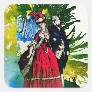 De Franse Bourbon door Michael Moffa Vierkante Sticker