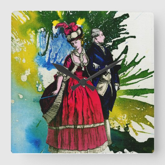 De Franse Bourbons van Michael Moffa Vierkante Klok (Voorkant)