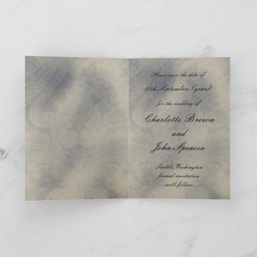 De Franse bruiloft van Parijs is de datum Aankondiging (Binnen)