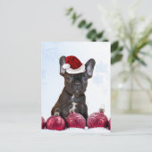 De Franse Buldog van Kerstmis Feestdagenkaart (Staand voorkant)