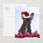 De Franse Buldog van Kerstmis Feestdagenkaart (Voorkant / Achterkant)