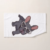 de franse bulldog badhanddoek . handdoek (Handdoek)